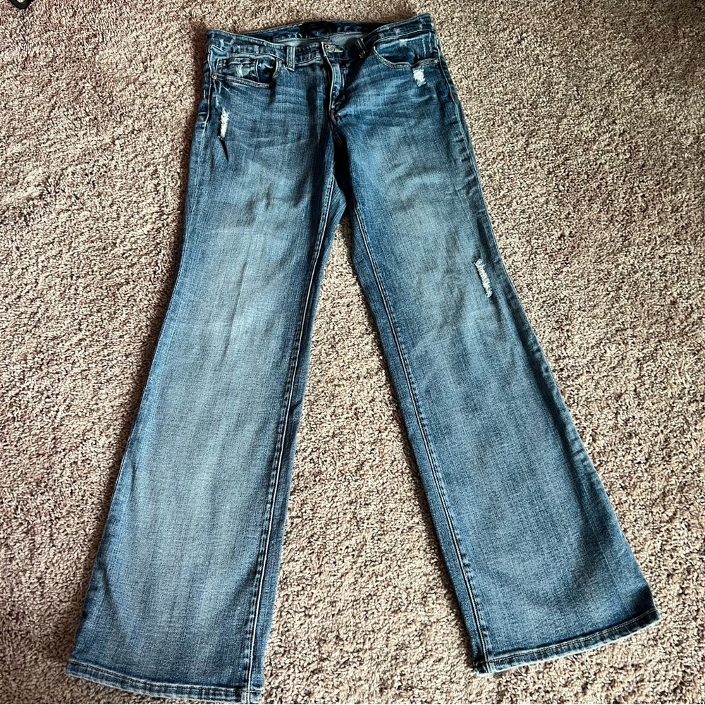 Seven7 Women's Flare Jeans in Classic Blue Size 8